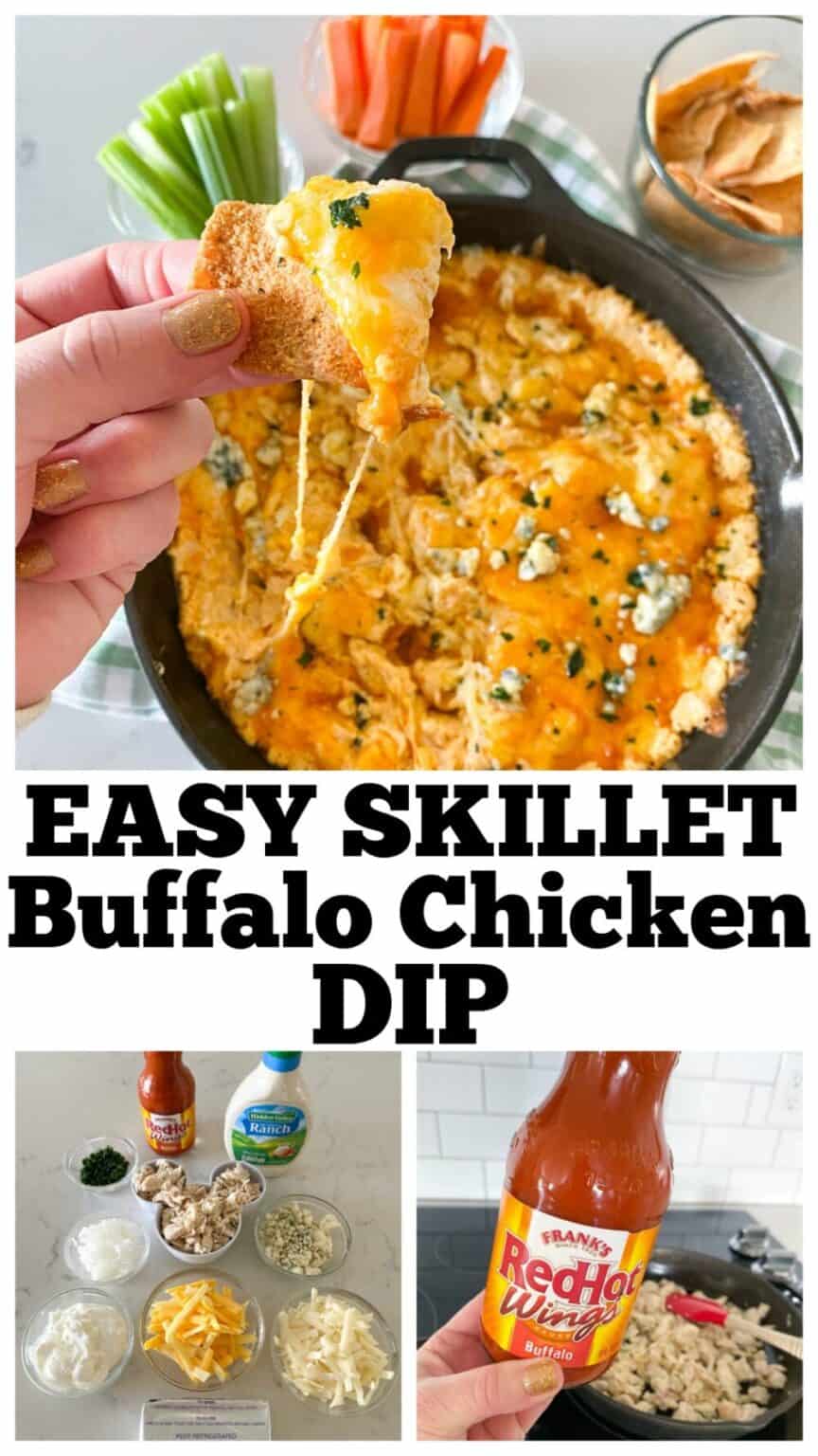 Skillet Buffalo Chicken Dip Recipe Easy Super Bowl Food Idea!