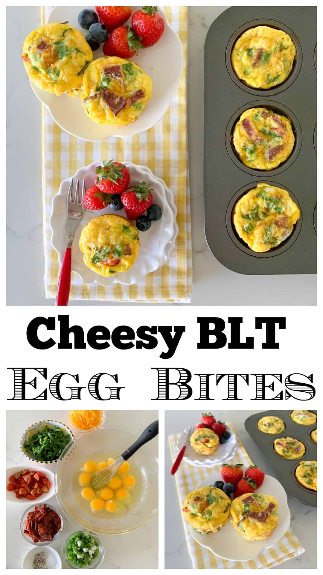 photo collage of egg bites