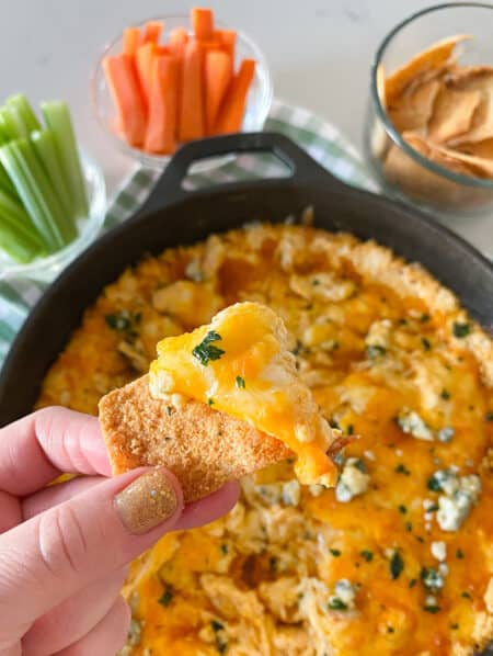 Skillet Buffalo Chicken Dip Recipe | Easy Super Bowl Food Idea!