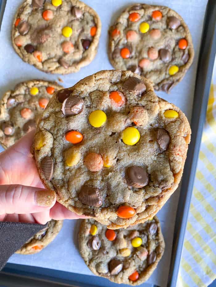 Ultimate Peanut Butter Cup Monster Cookies | Picky Palate