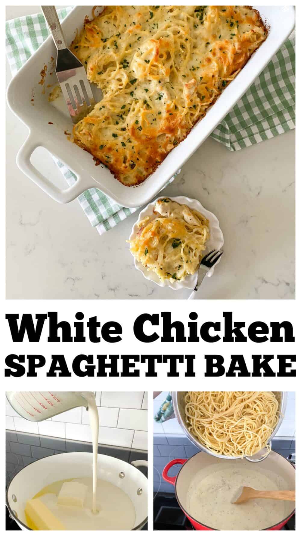 chicken spaghetti photo collage