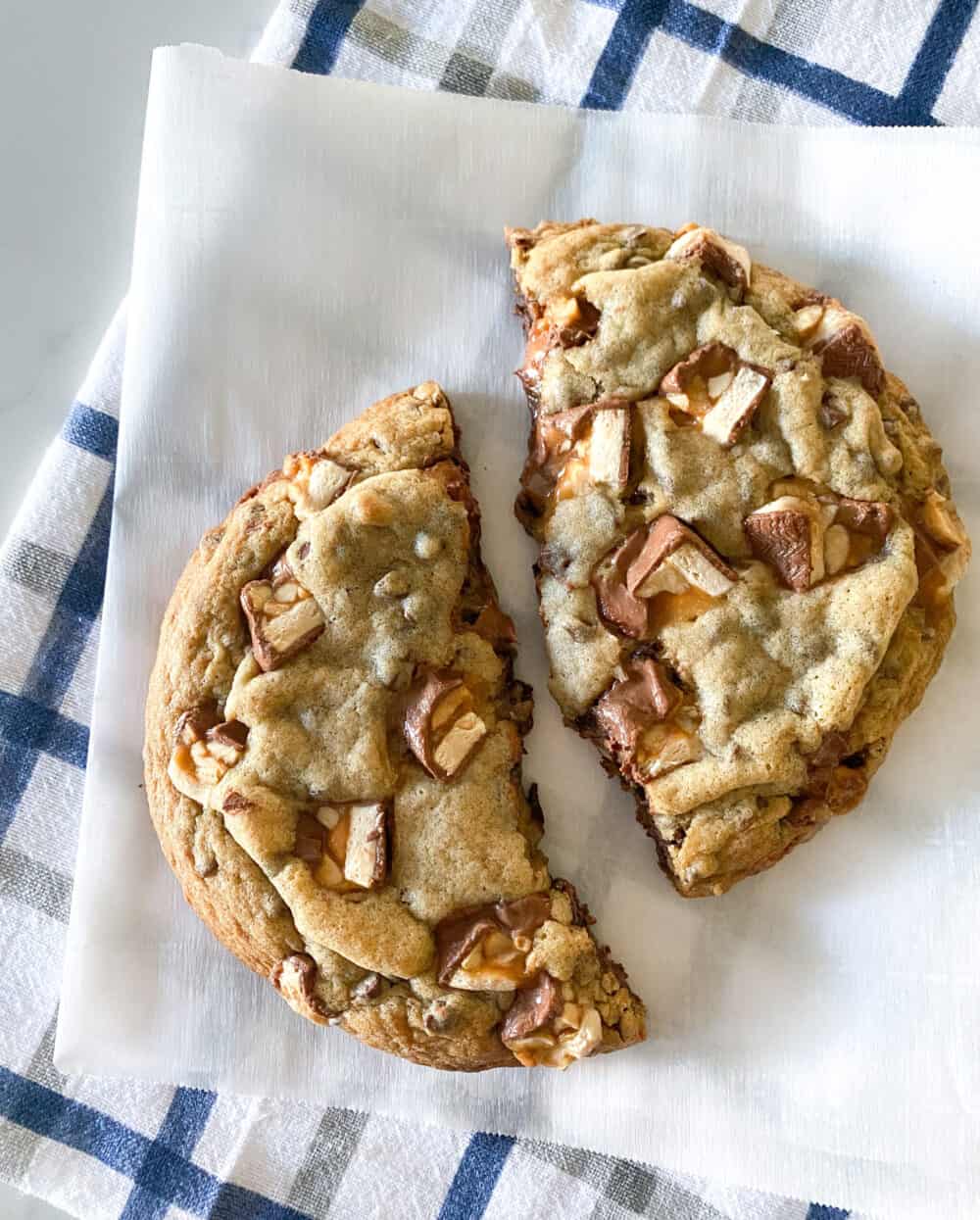 baked snickers cookie