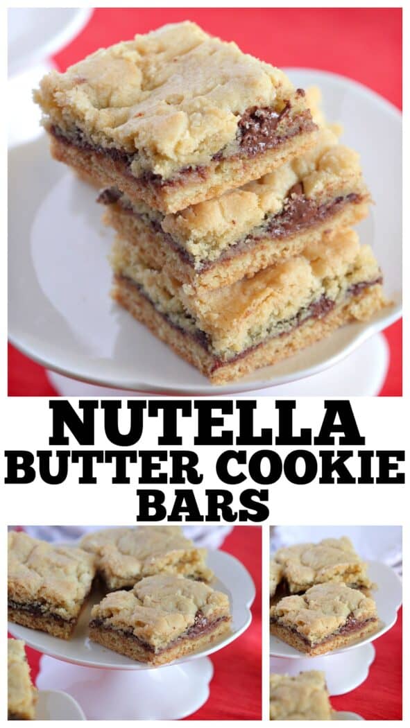 Nutella Butter Cookie Bars Easy Nutella Dessert Recipe