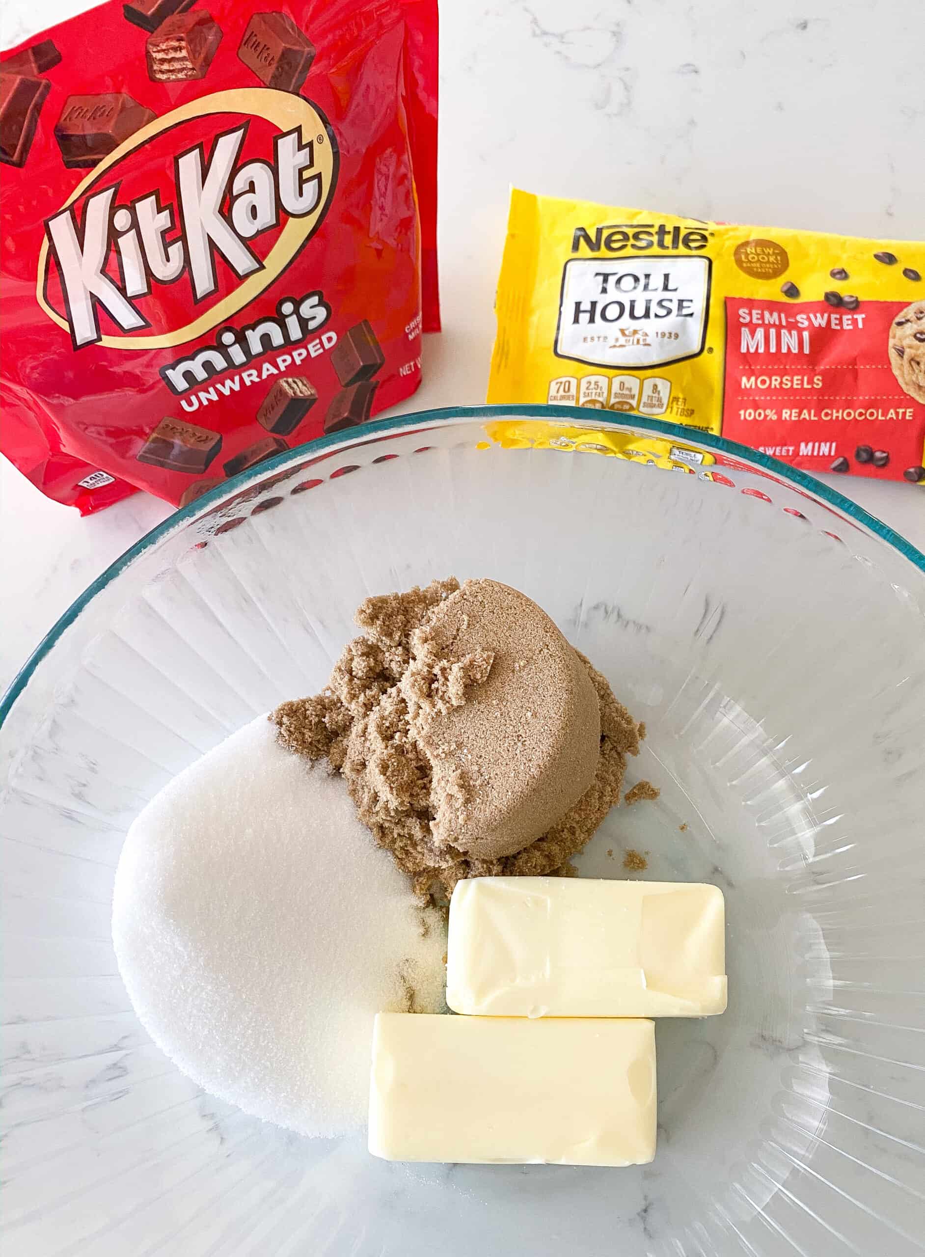 ingredients for kit kat cookie bars