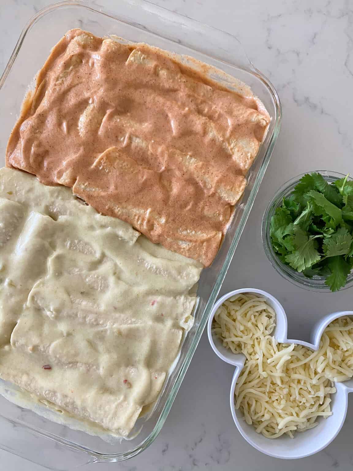 Homemade Double Enchilada Recipe Beef AND Chicken Enchiladas!