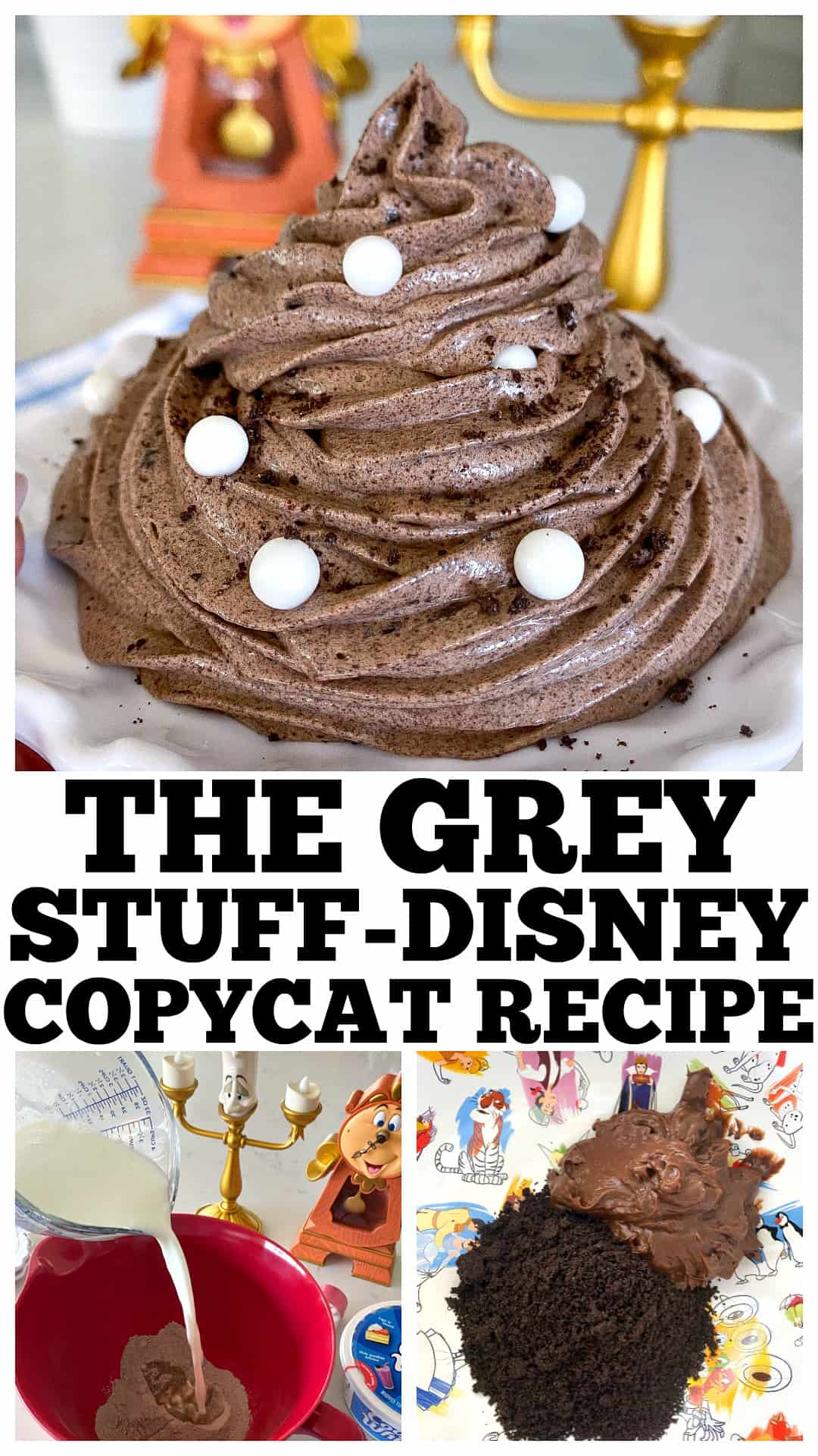 photo collage of the grey stuff recipe