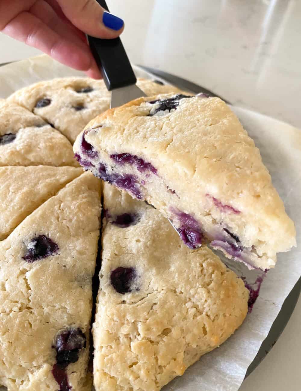 baked blueberry scones