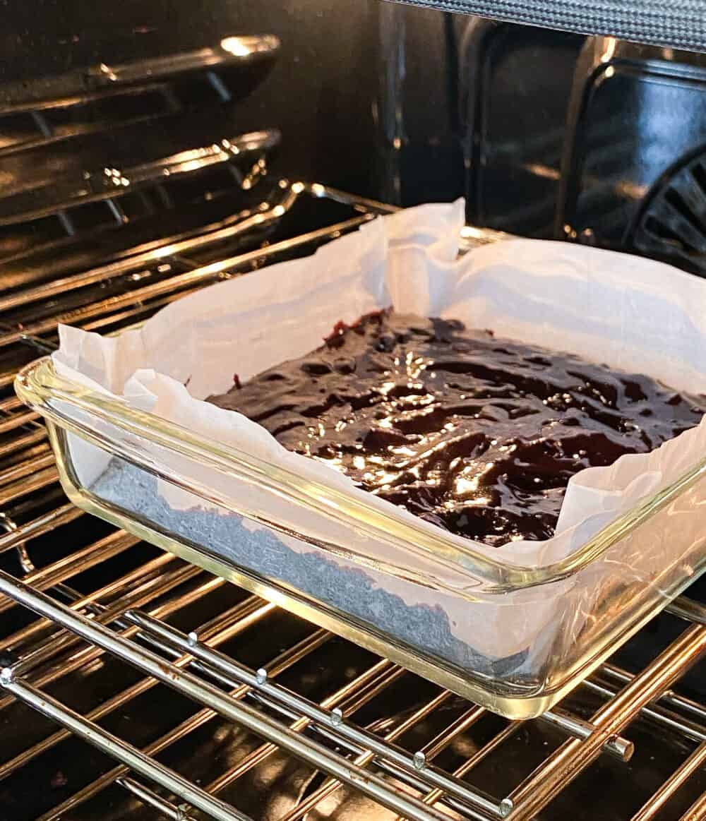 baking homemade brownies