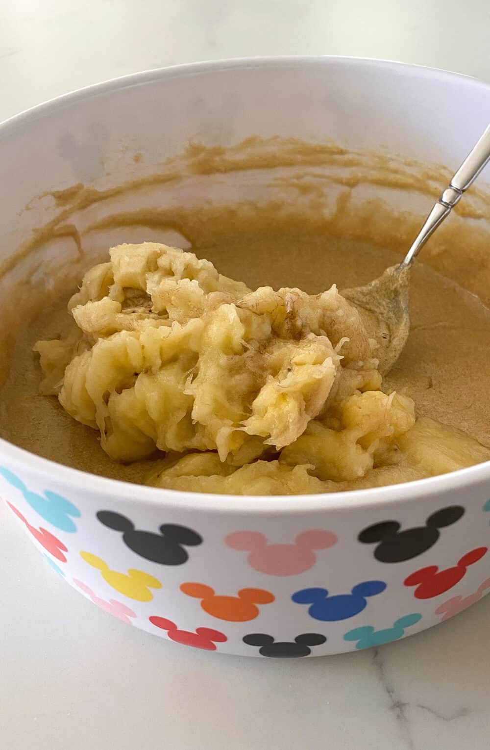 stir in eggs and vanilla
