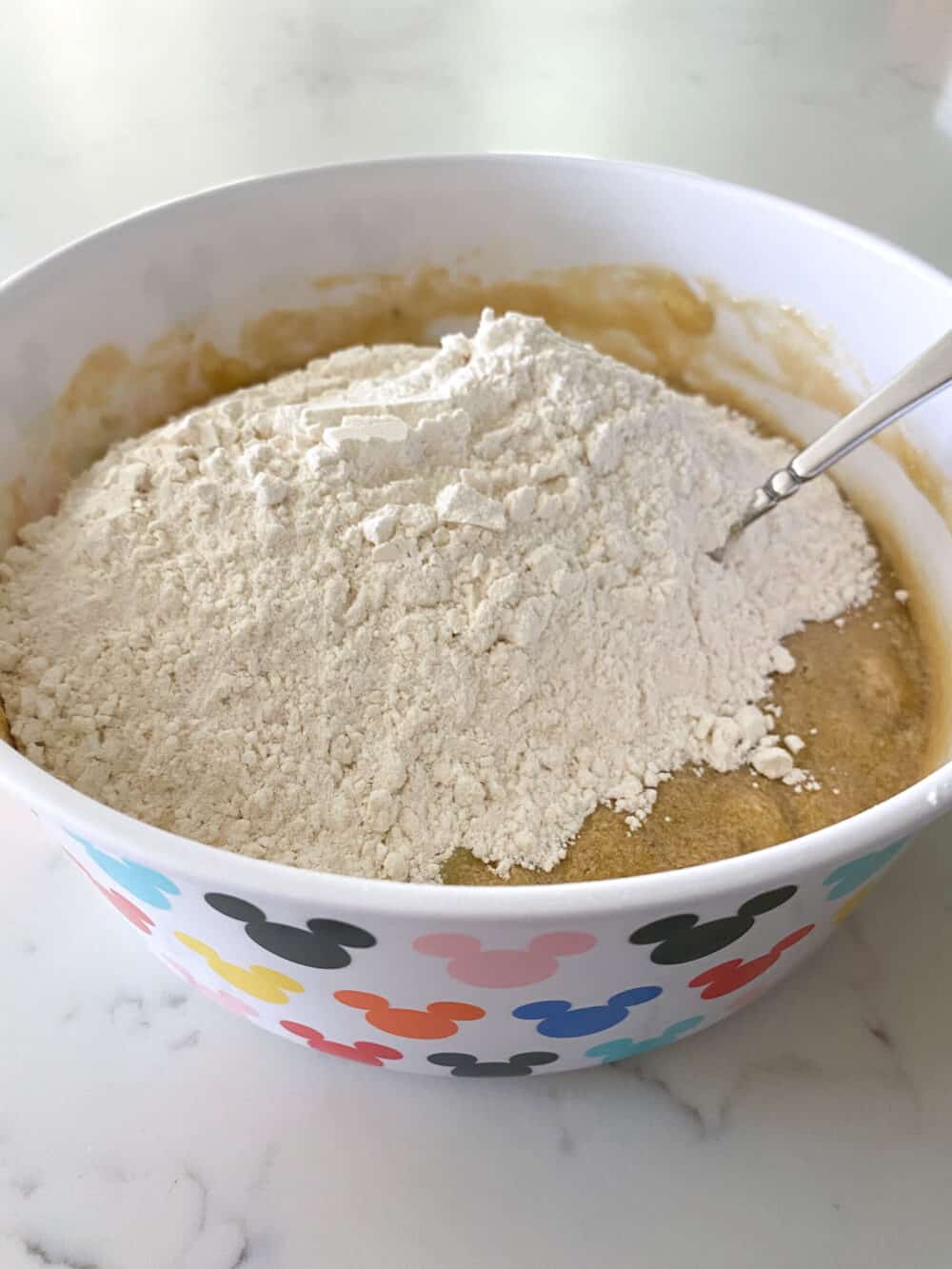add dry ingredients to mixing bowl