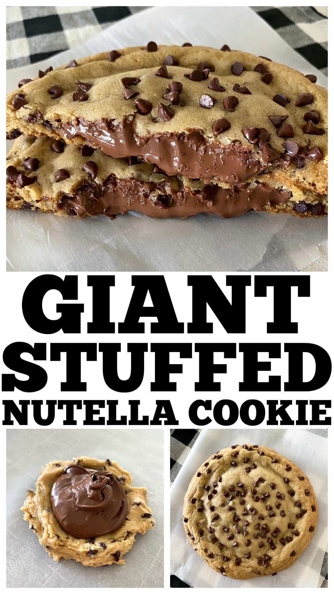 photo collage of nutella cookies