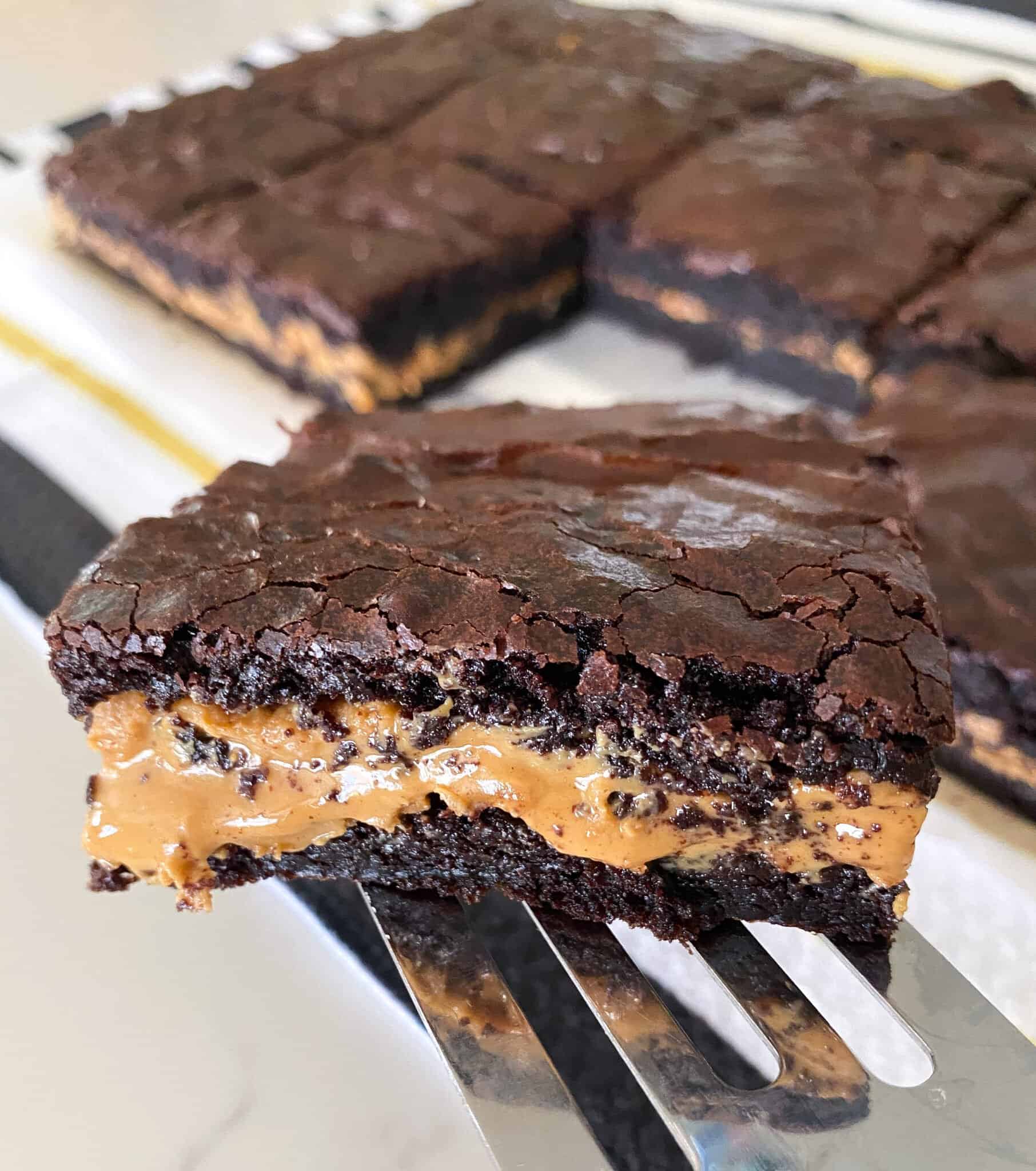 Stuffed Peanut Butter Brownies Picky Palate Chewy Brownie Recipe!