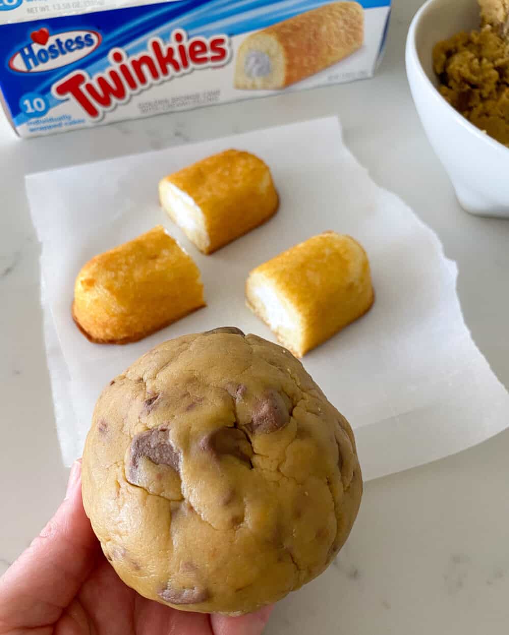 twinkie inside cookie dough