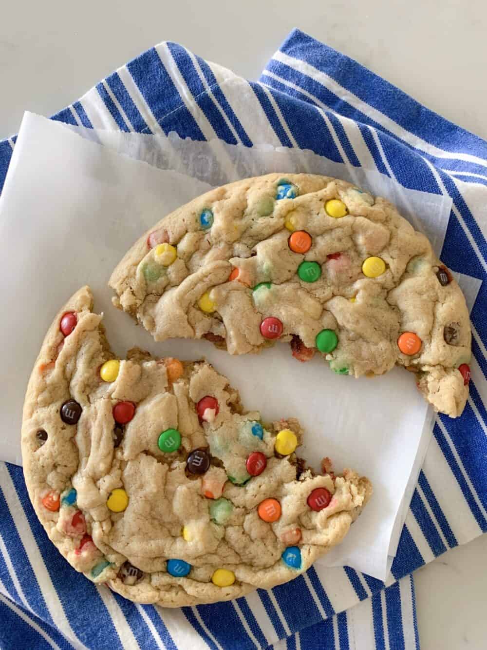 baked m and m cookies