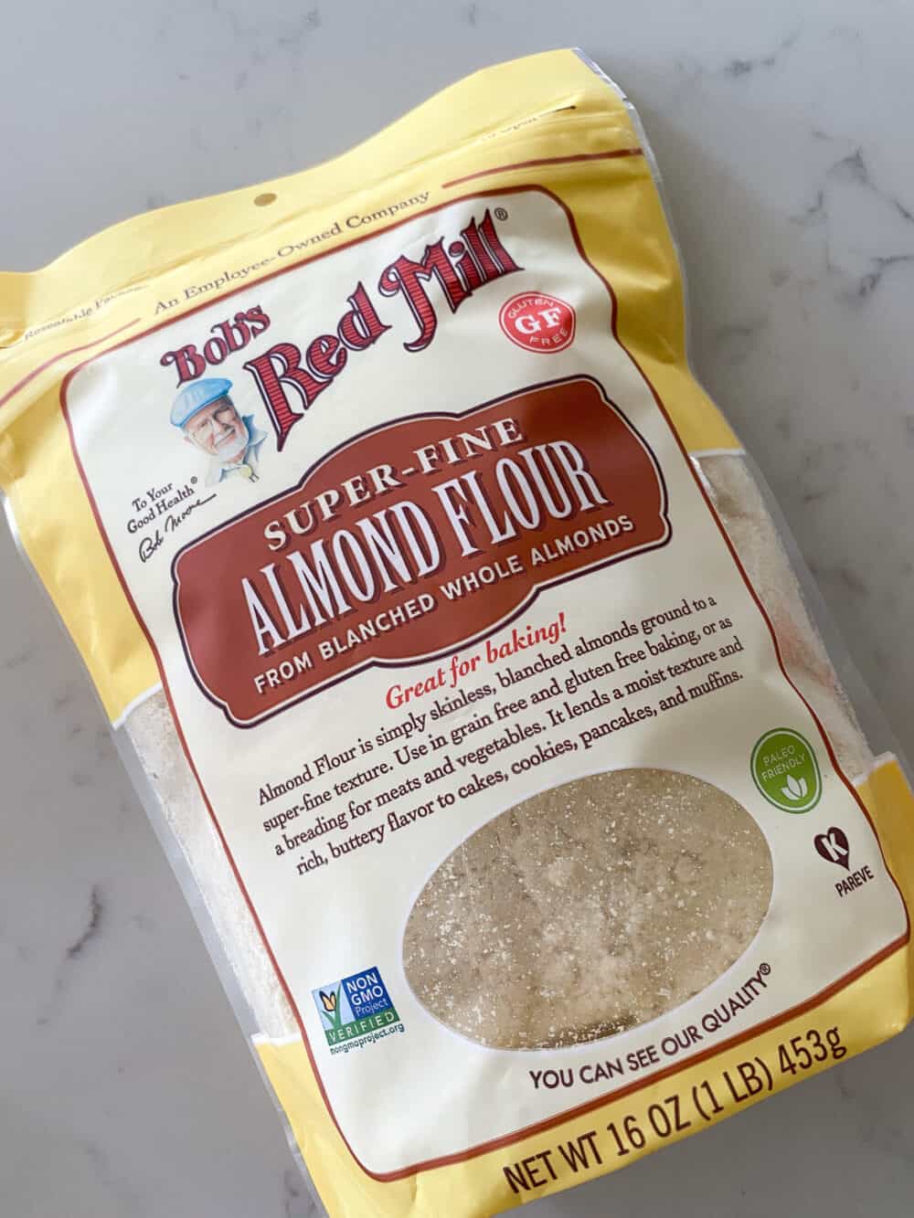 almond flour on counter