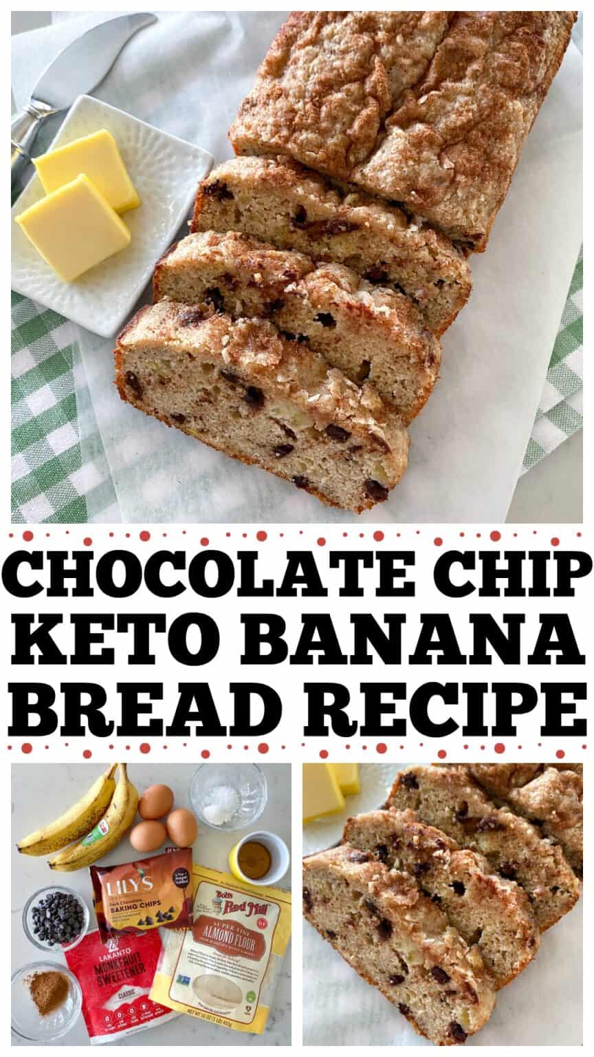 Chocolate Chip Keto Banana Bread - Picky Palate -Low Carb Low Sugar!