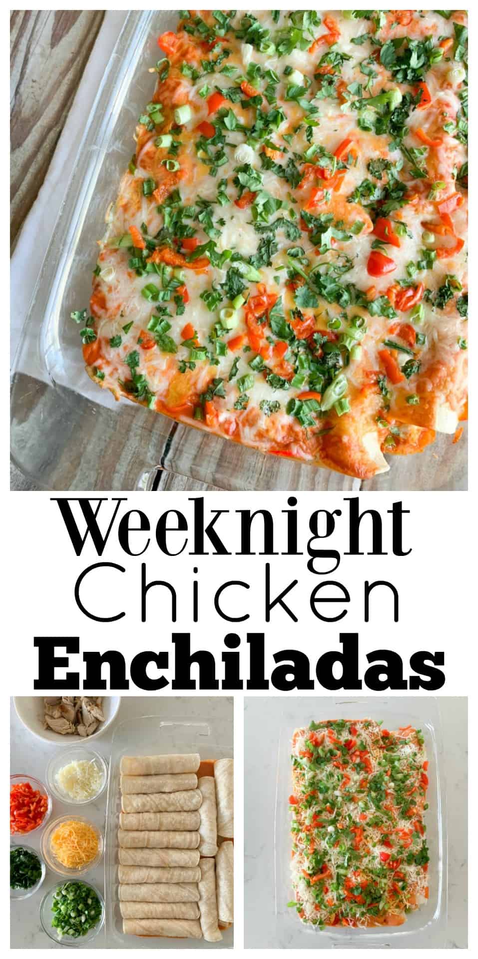 photo collage chicken enchiladas