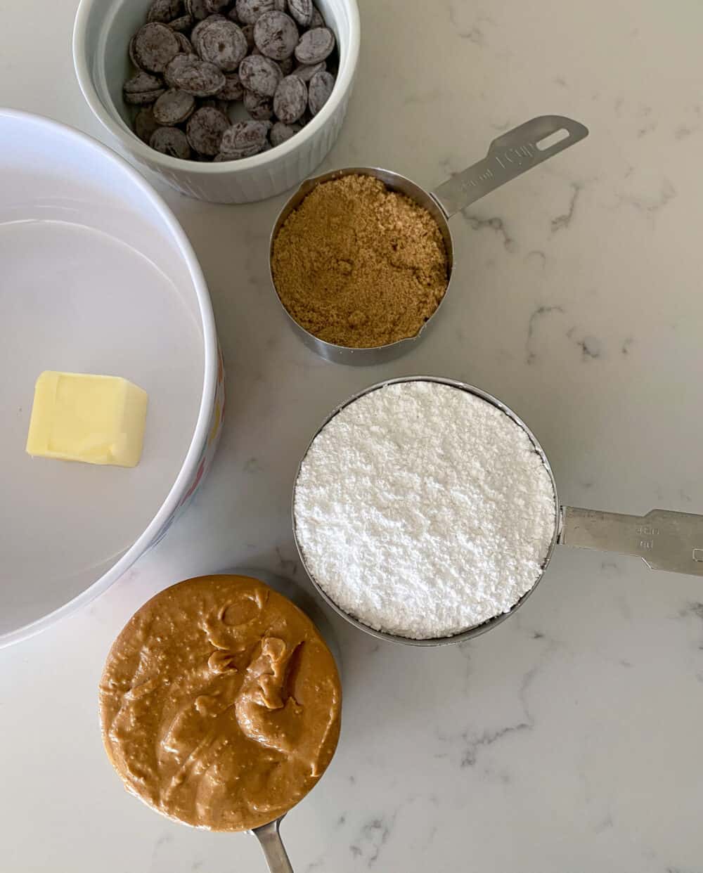 ingredients for no bake peanut butter bars