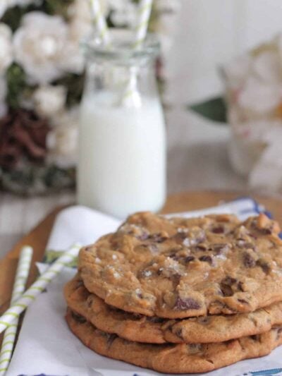 pumpkin chocolate chip cookies on napkin