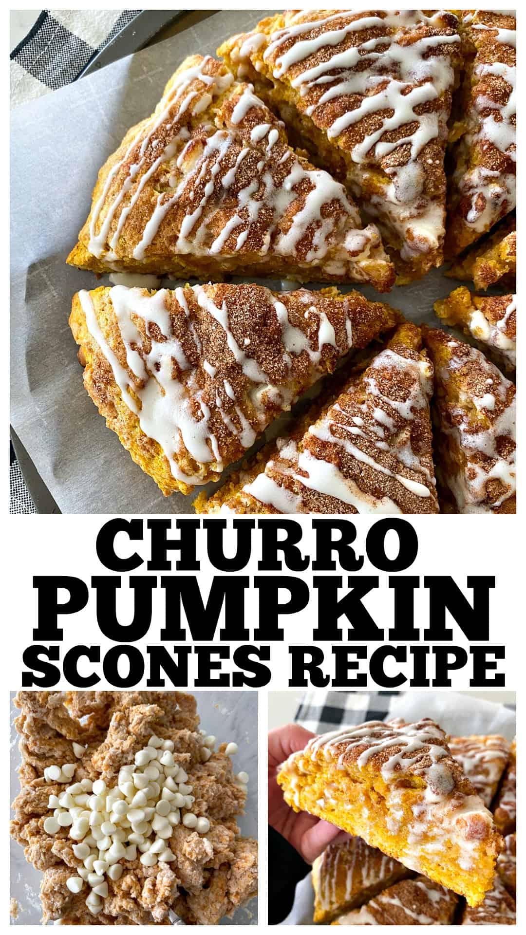 pumpkin scones photo collage