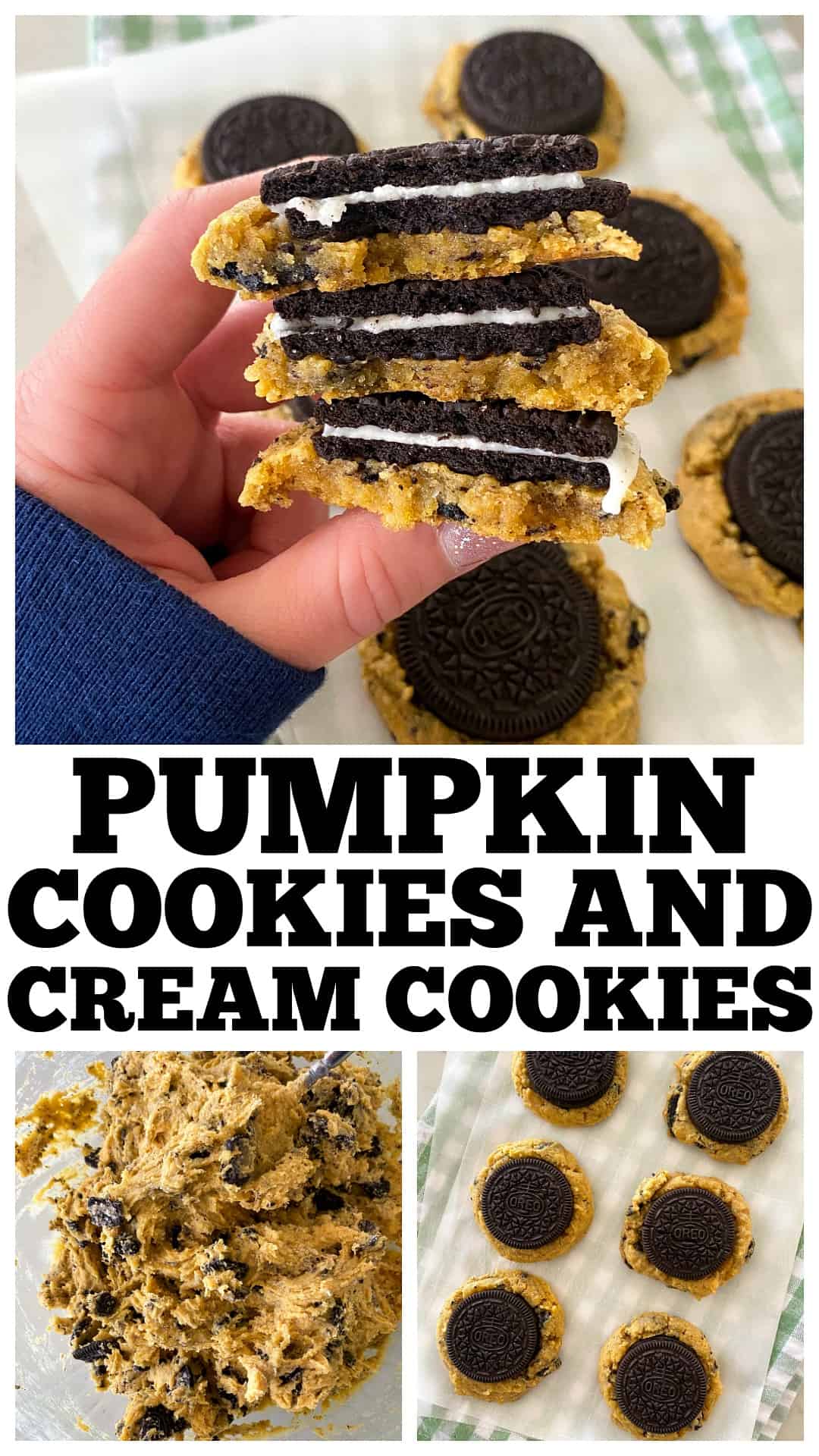 photo collage cookies and cream cookies