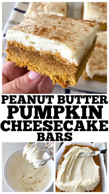 Peanut Butter Pumpkin Cheesecake Bars - Picky Palate - Pumpkin Bars