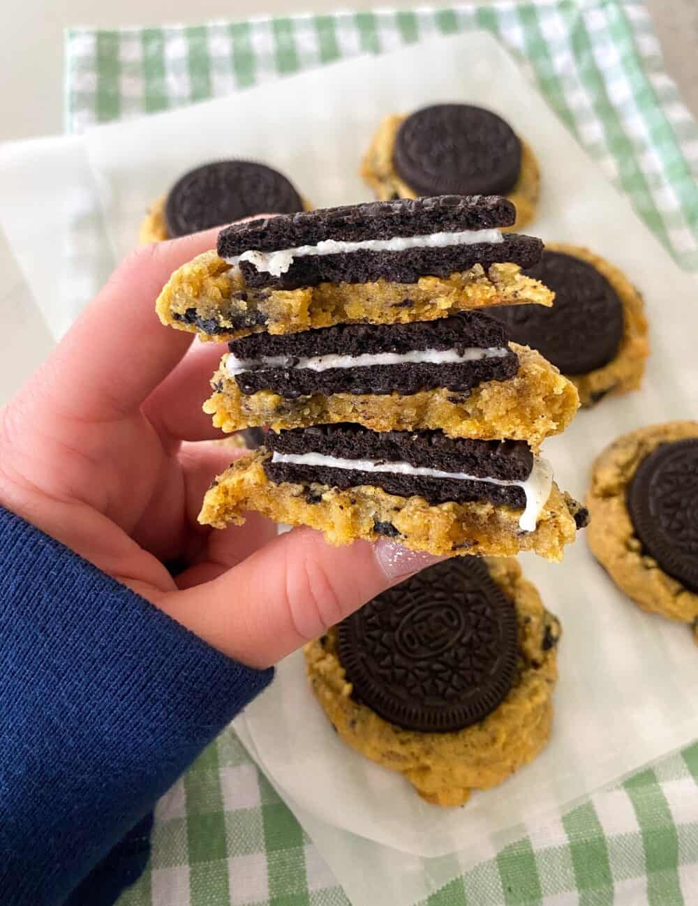 baked cookies and cream cookies