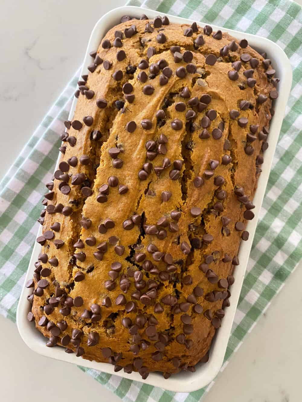 baked pumpkin chocolate chip bread