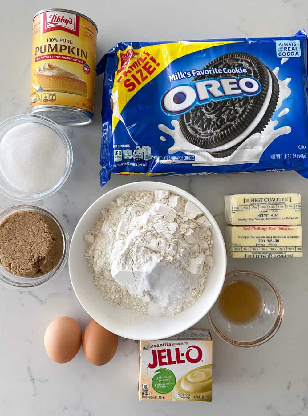 ingredients for cookies and cream cookies