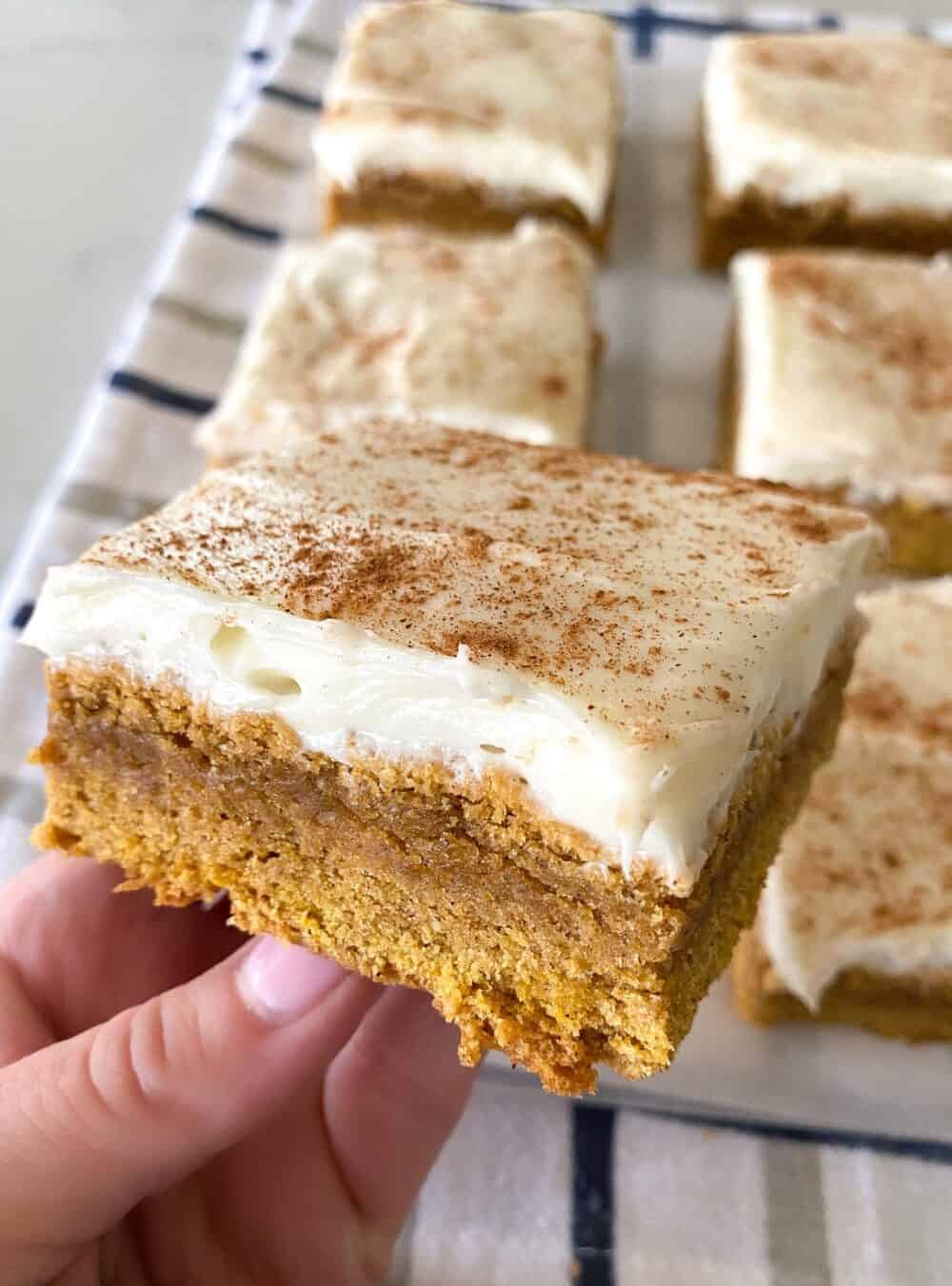 frosted pumpkin bars