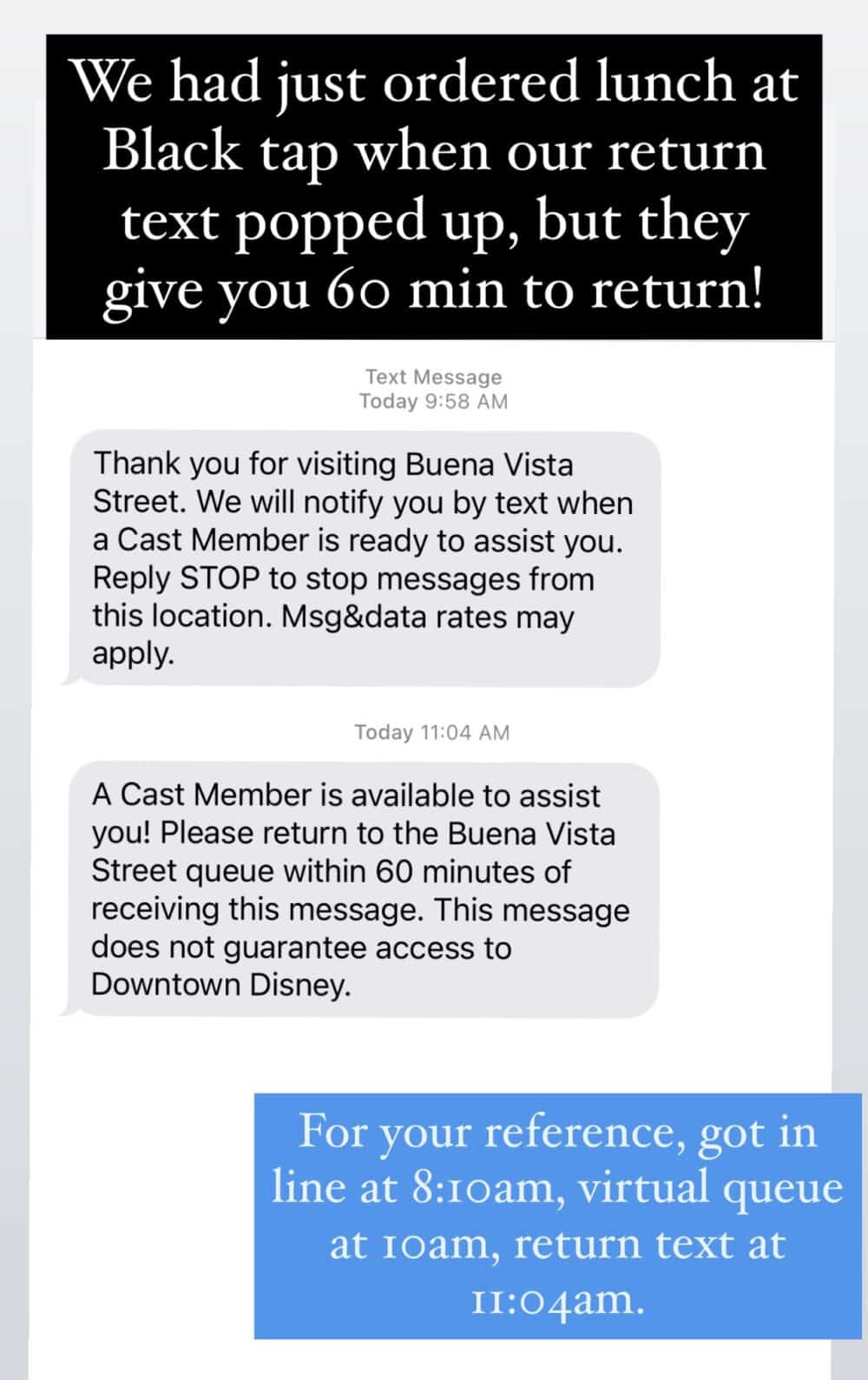 buena vista virtual queue