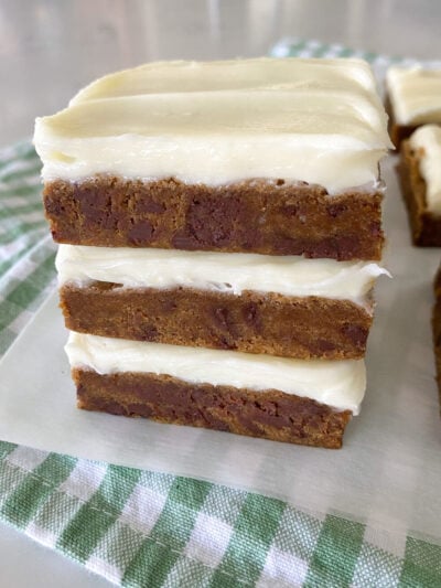 frosted stacked gingerbread cookies