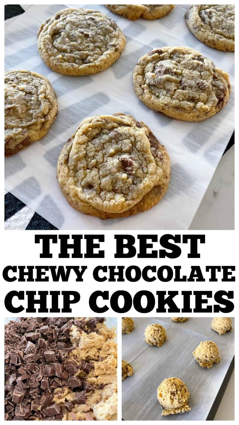 photo collage chewy chocolate chip cookies