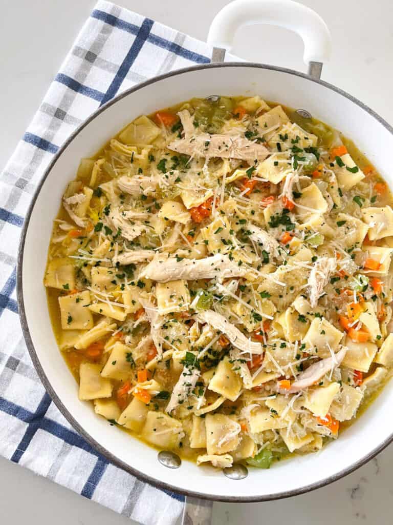 Italian Chicken Ravioli Soup - Picky Palate - Easy Chicken Soup Recipe!