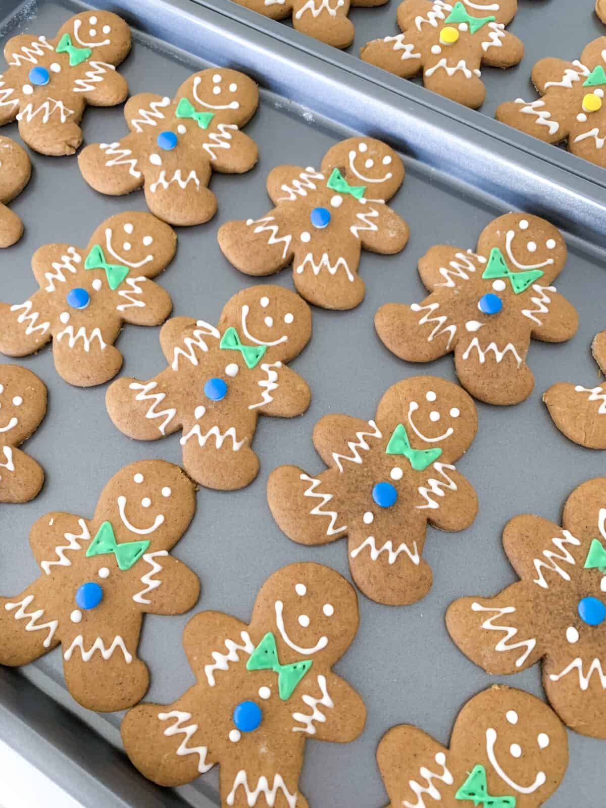 decorated gingerbread man cookies