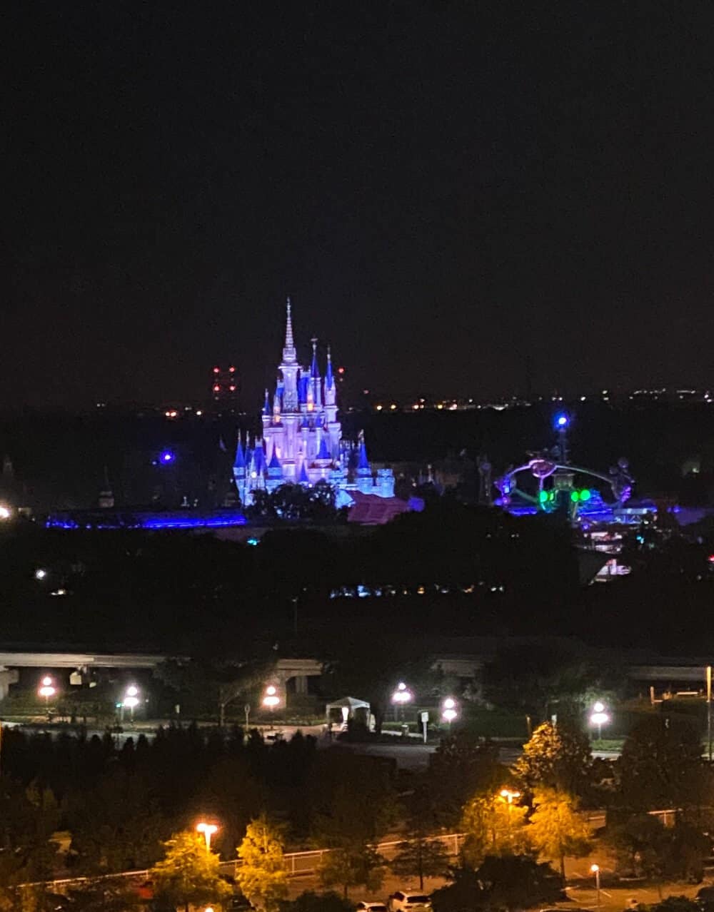 night view from disney contemporary resort