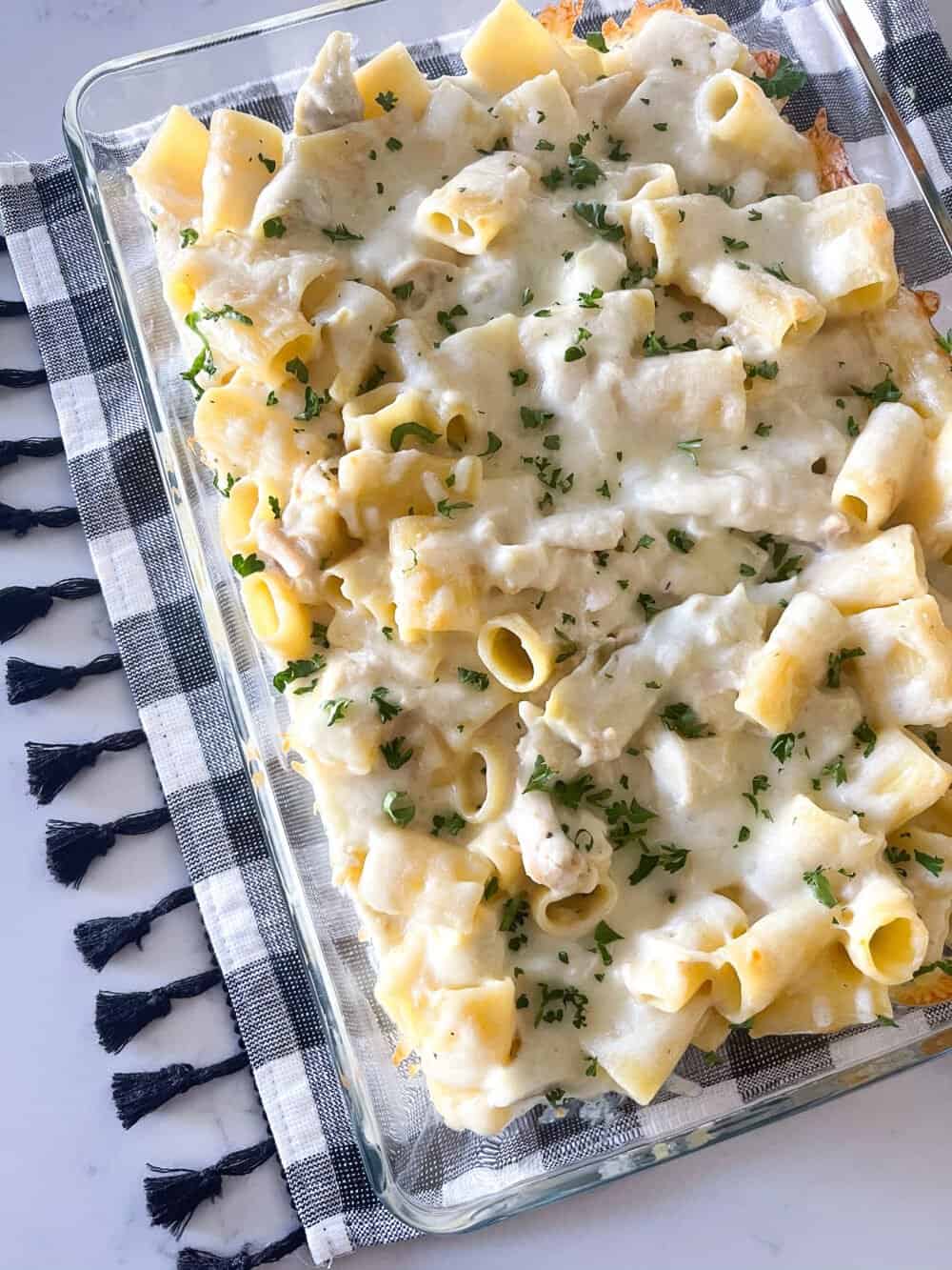 Cheesy Chicken Alfredo Pasta Bake | Picky Palate