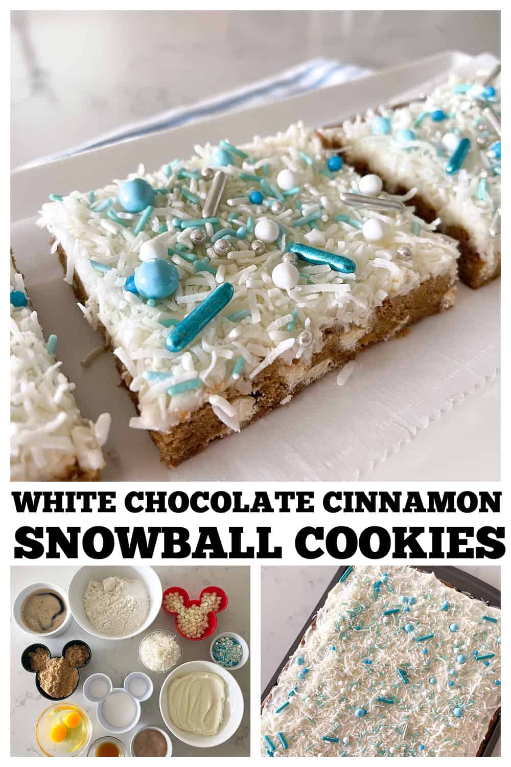 photo collage snowball cookies