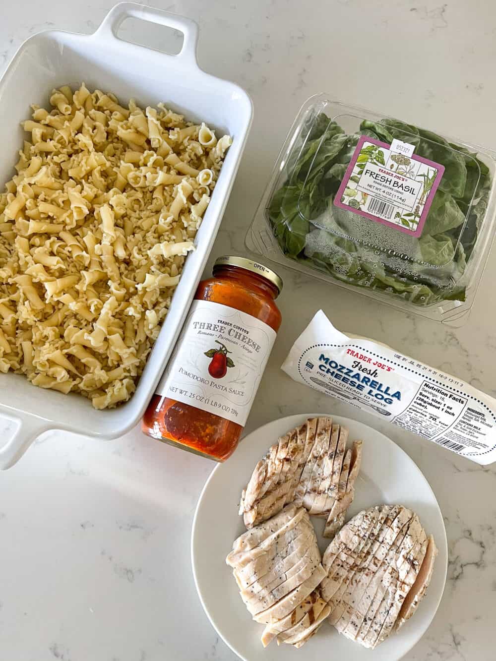 ingredients for chicken parmesan pasta