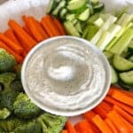 veggie dip in bowl with vegetables