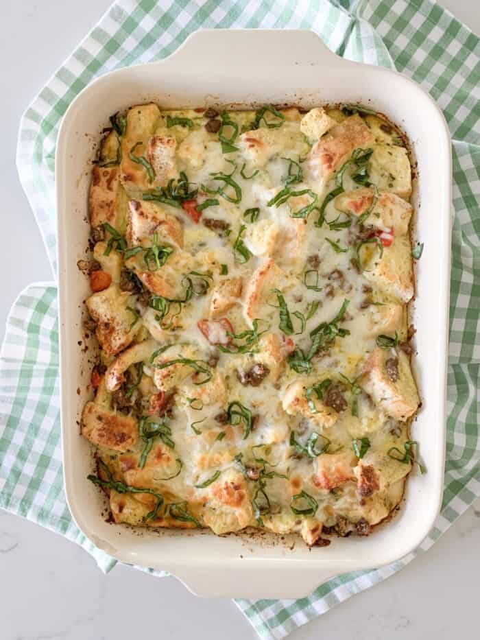 Italian Sausage Breakfast Casserole - Overnight Casserole!