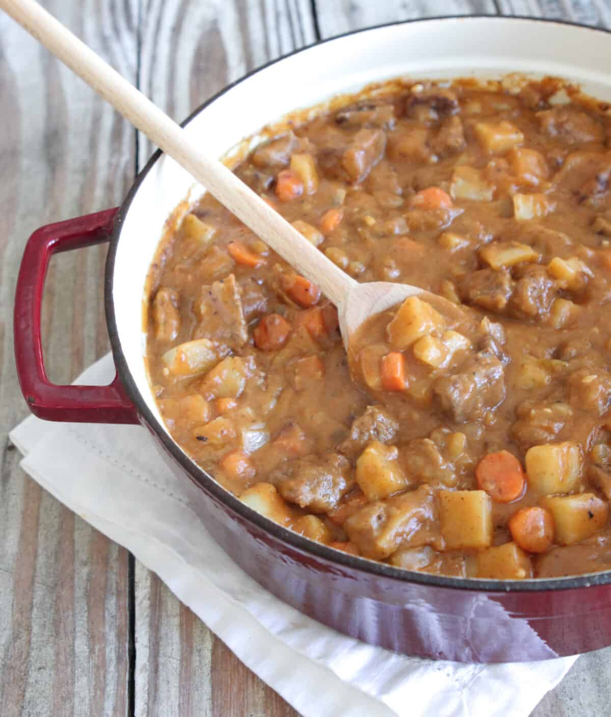 beef stew recipe in pot
