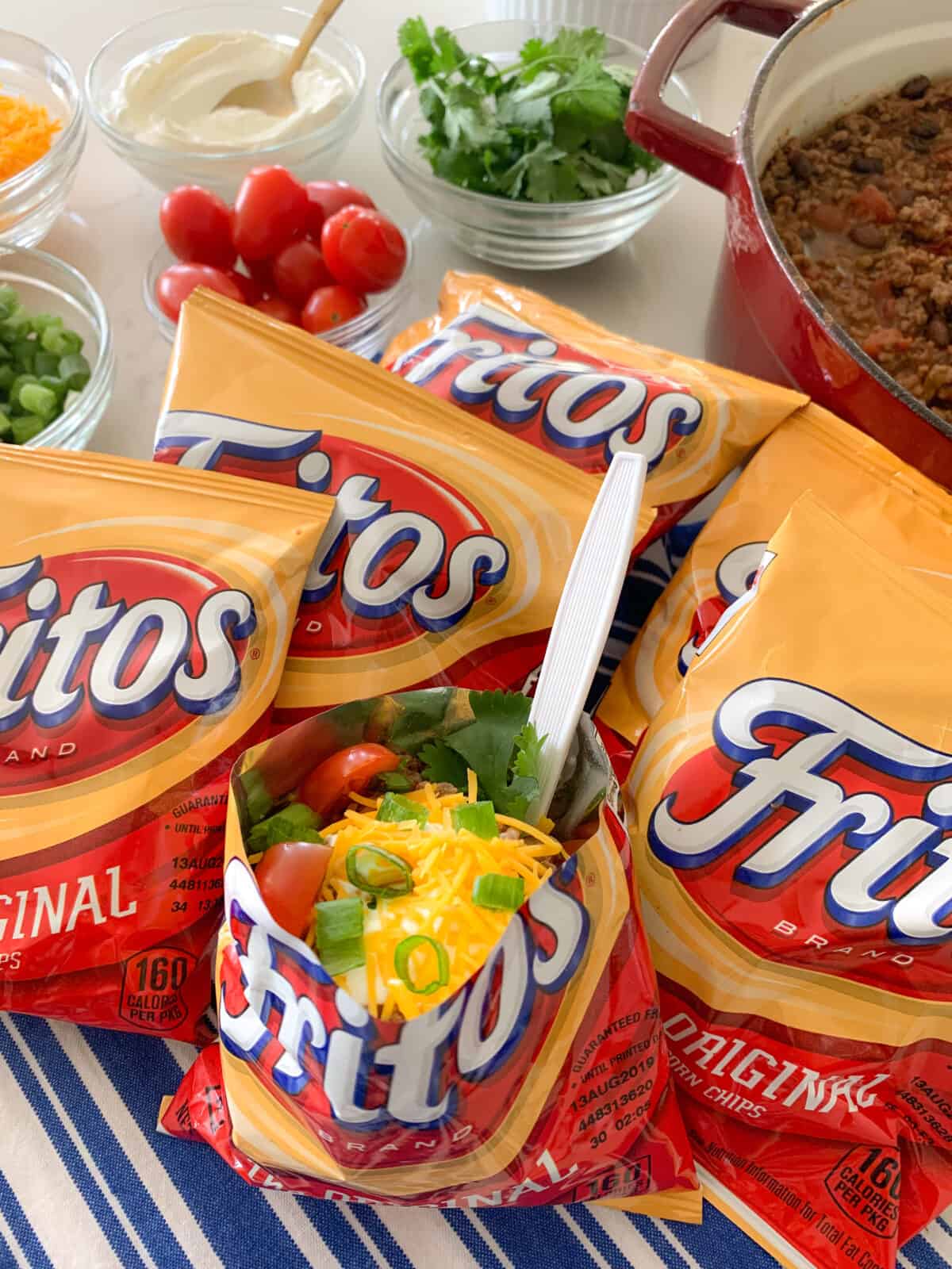 walking taco in bags of Fritos