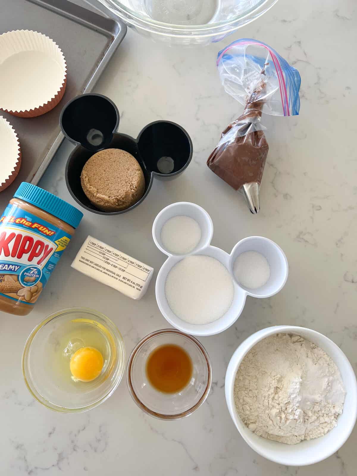 ingredients for peanut butter cookie pie