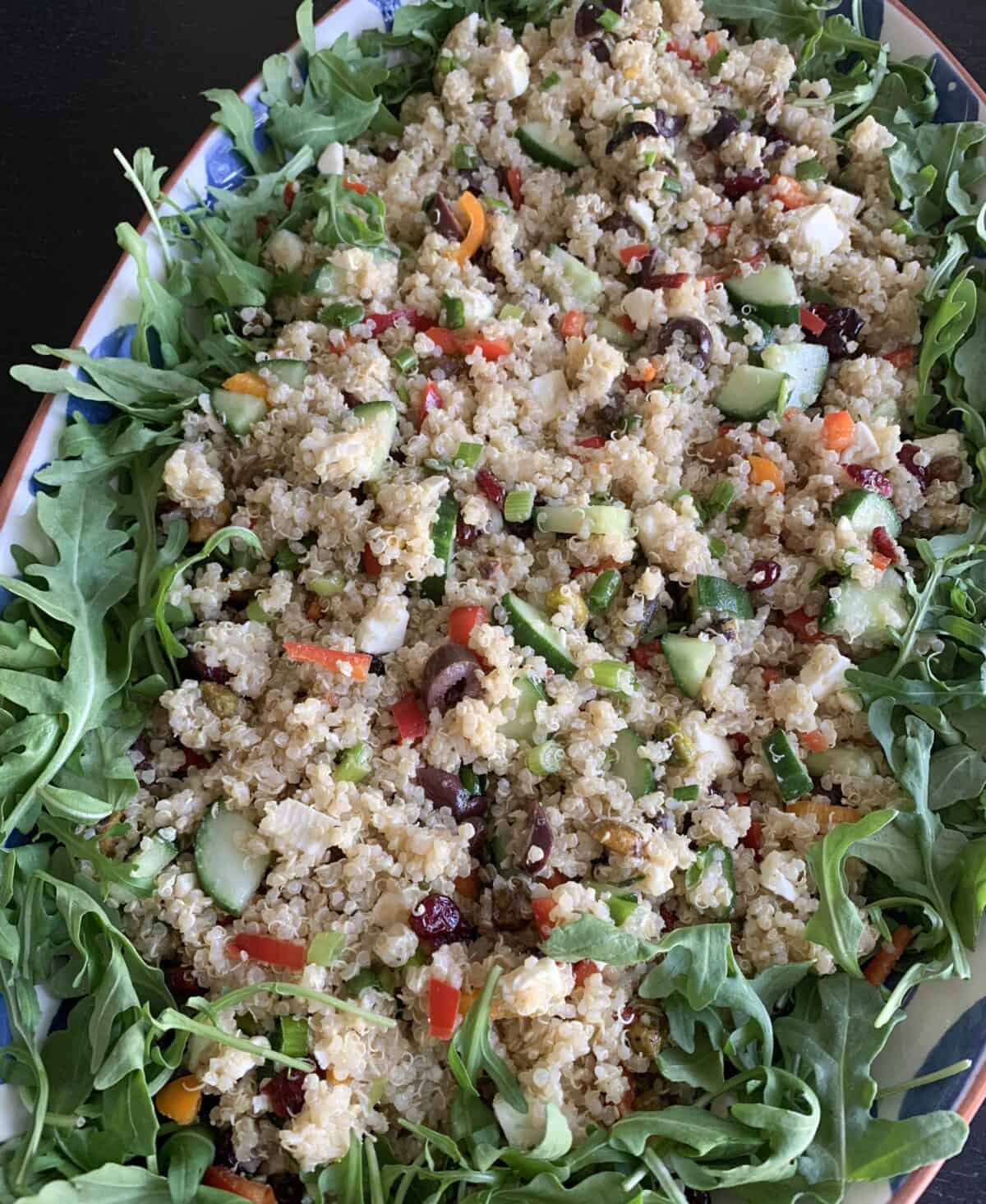 quinoa salad in serving bowl