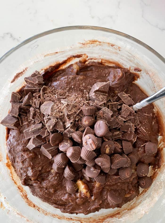 chocolate added to mixing bowl