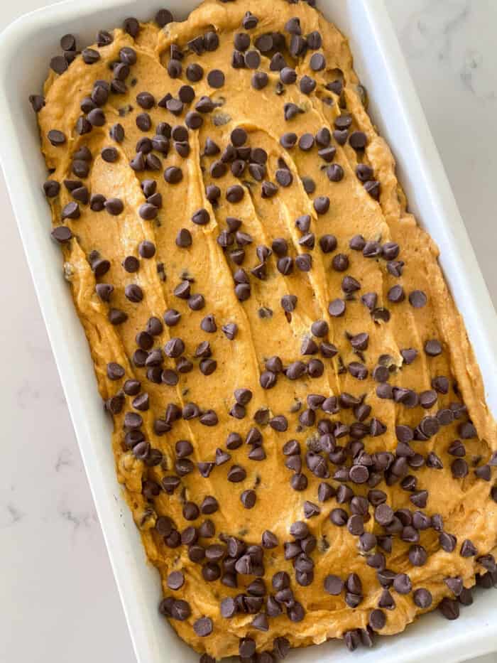 chocolate chips added to pumpkin bread