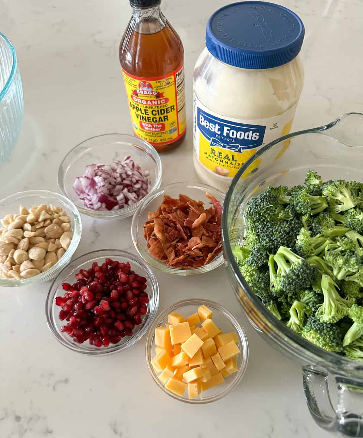 ingredients for broccoli crunch salad
