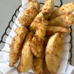 air fryer chicken tenders in serving basket