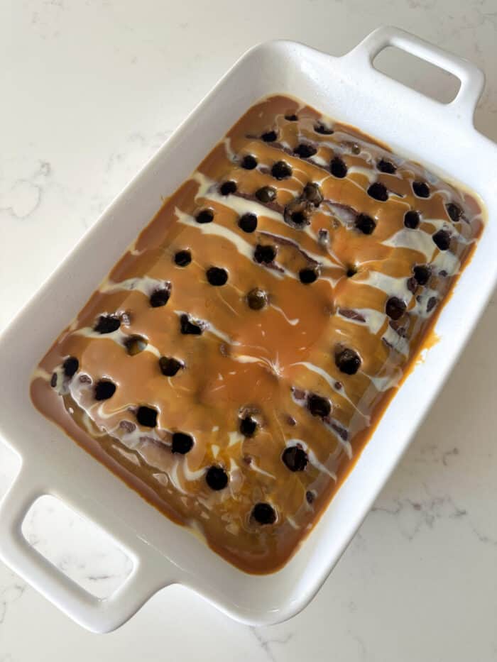 caramel layer drizzled over better than sex cake recipe